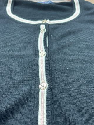 Cardigan Tommy Hilfiger donna nero stile retrò