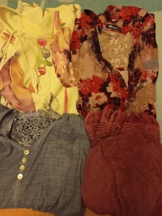 4 Camisas Mujer Talla Única