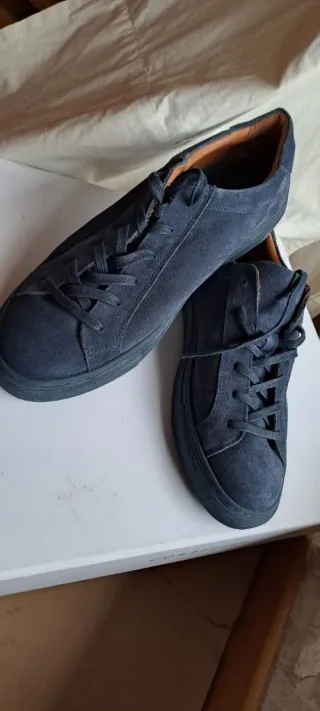 Zapatillas El Ganso Ante Azul Talla 44