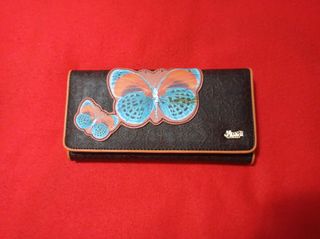Cartera Cuero Mariposas Multicolor