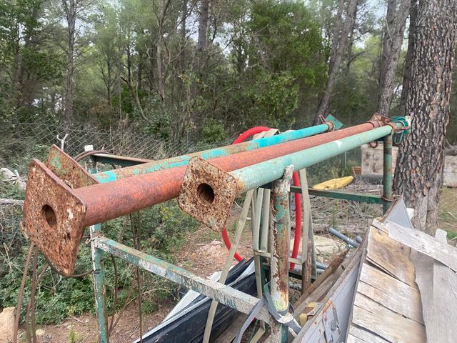 Lote 4 puntales metálicos obra telescópicos