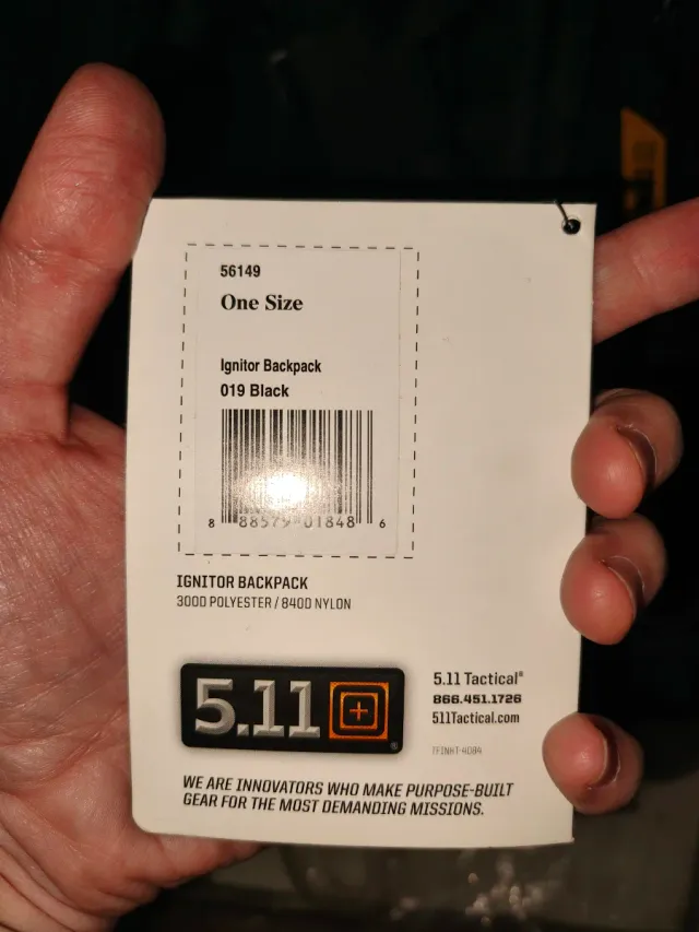 Mochila Táctica 5.11 Ignitor Negra