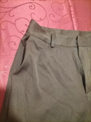 Pantalón ancho mujer marrón