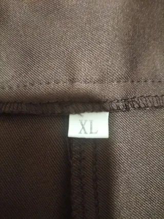 Pantalón ancho mujer marrón