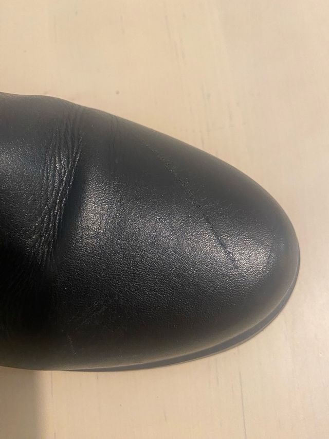 Botas Natalia Blanco Piel Talla 39 Negras