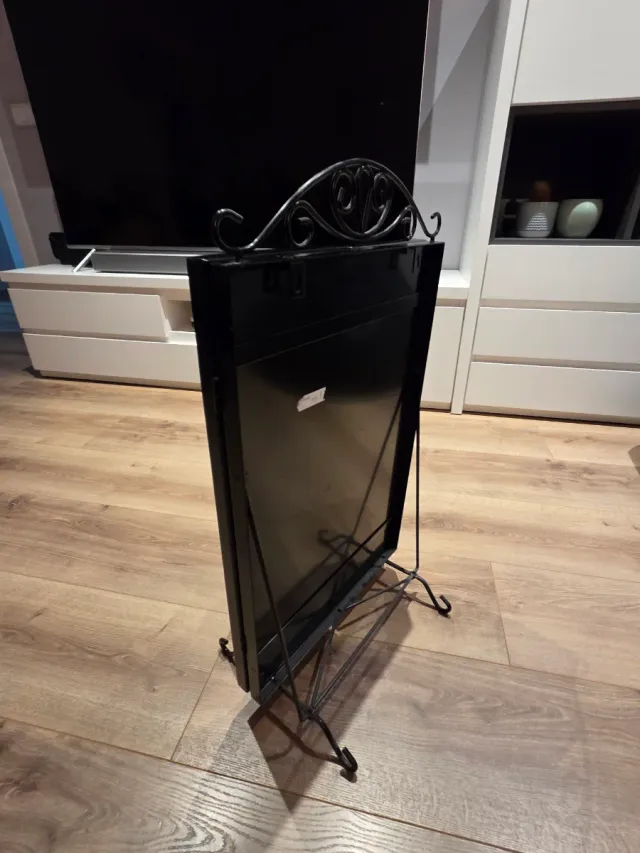 ESPEJO TRÍPTICO DE PIE NEGRO (3 CUERPOS)