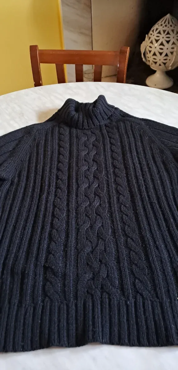 Maglione uomo nero collo alto