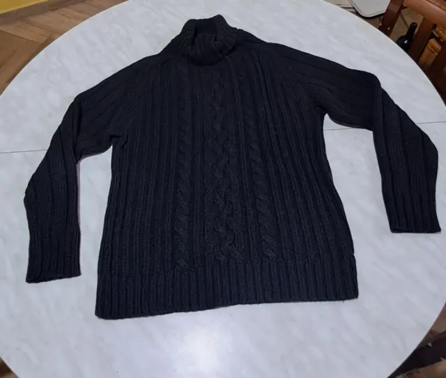 Maglione uomo nero collo alto