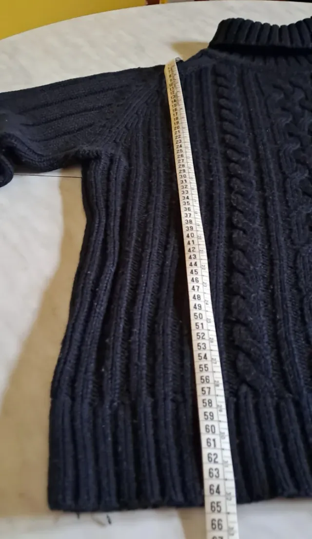 Maglione uomo nero collo alto