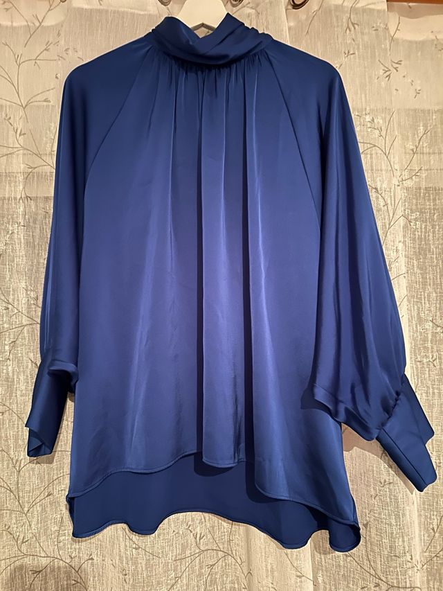 Blusa Zara Talla XS Azul Marino