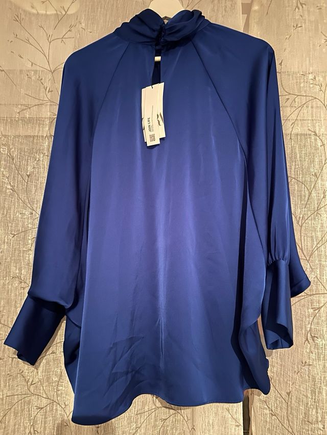 Blusa Zara Talla XS Azul Marino