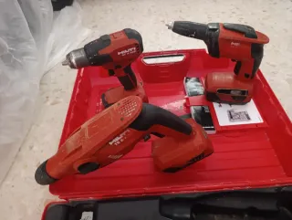 Kit Hilti 3 piezas: Taladro y atornilladoras