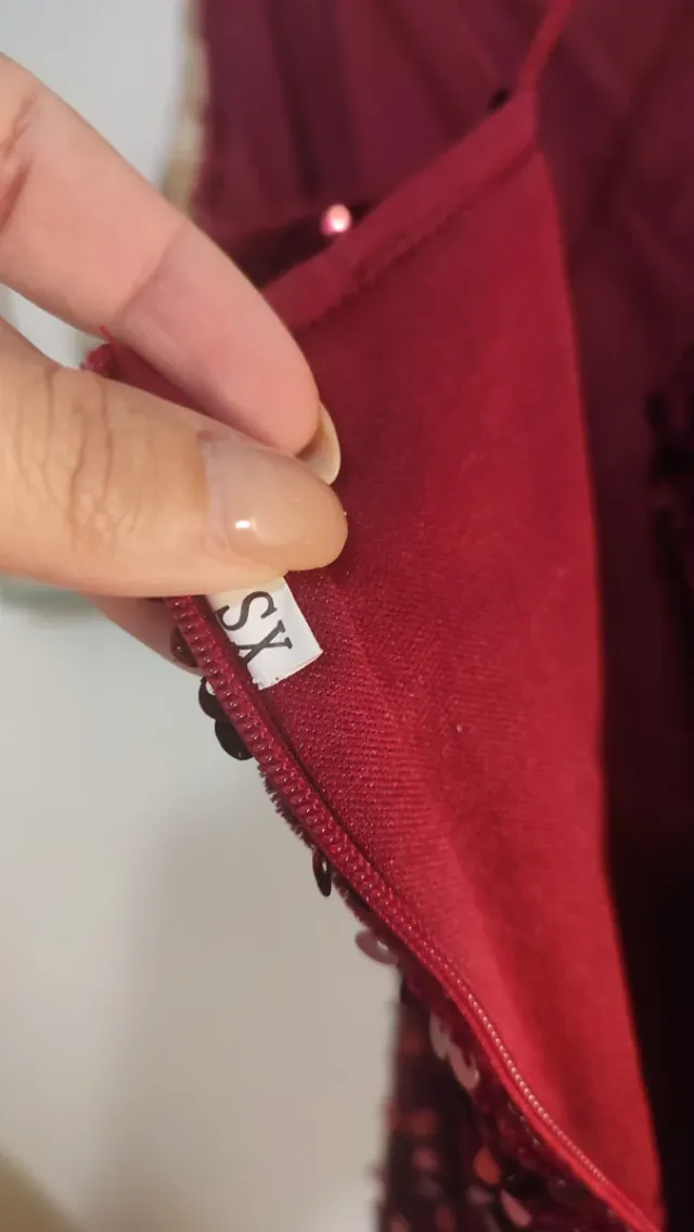 Vestido corto lentejuelas rojo