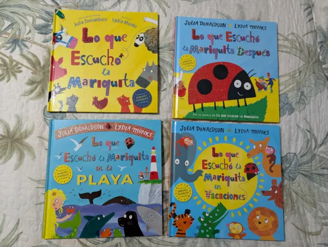 4 libros coleccion: Lo que escuchó la mariquita