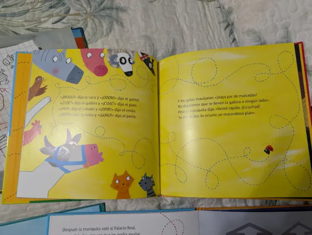 4 libros coleccion: Lo que escuchó la mariquita