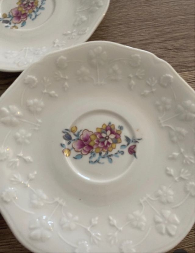 6 platitos de porcelana francesa para el pan