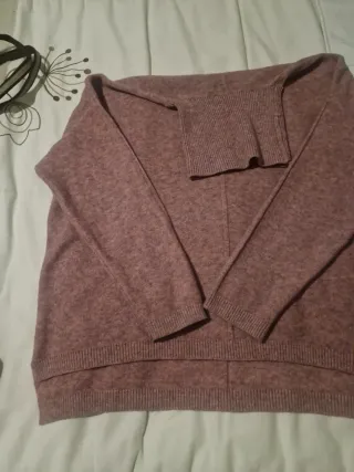 Jersey cuello alto mujer rosa talla única