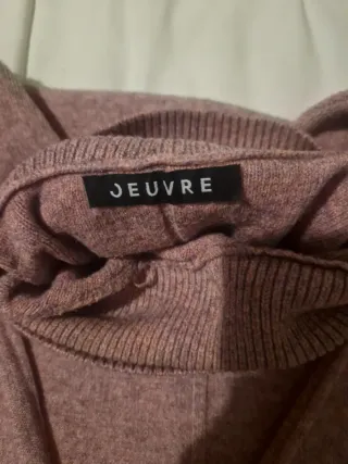 Jersey cuello alto mujer rosa talla única