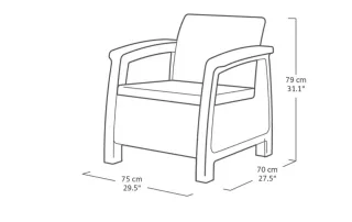 Conjunto Bahamas , 2 sillones sofá y mesa