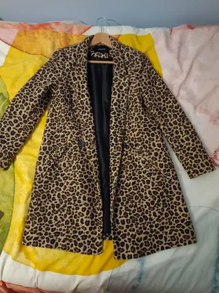Abrigo mujer, estampado de Leopardo