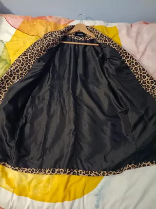 Abrigo mujer, estampado de Leopardo