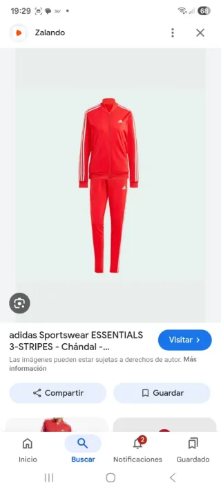 Chándal Adidas ESSENTIALS 3-STRIPES Rojo