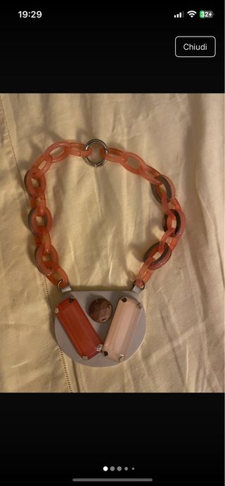 Collana Emporio Armani resina e pelle