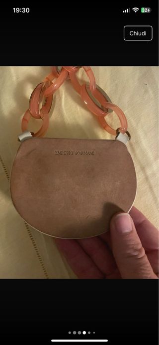 Collana Emporio Armani resina e pelle
