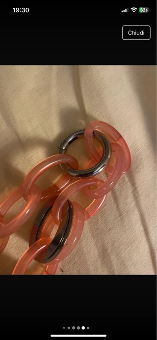 Collana Emporio Armani resina e pelle