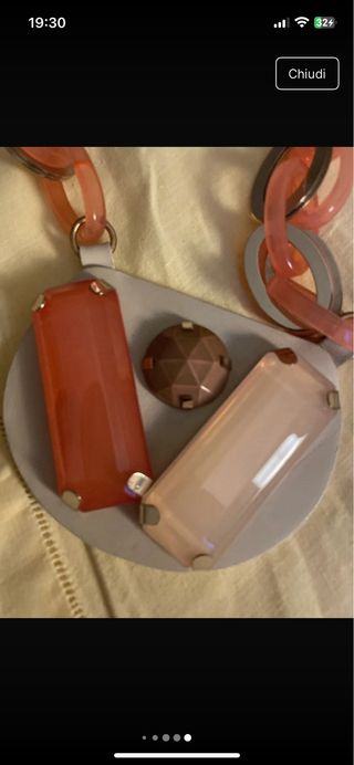 Collana Emporio Armani resina e pelle