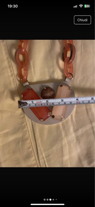 Collana Emporio Armani resina e pelle