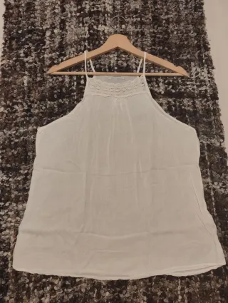 Blusa sin mangas blanca