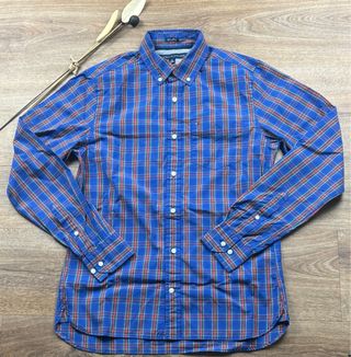 Camicia Tommy Hilfiger blu e rossa XS Regular Fit
