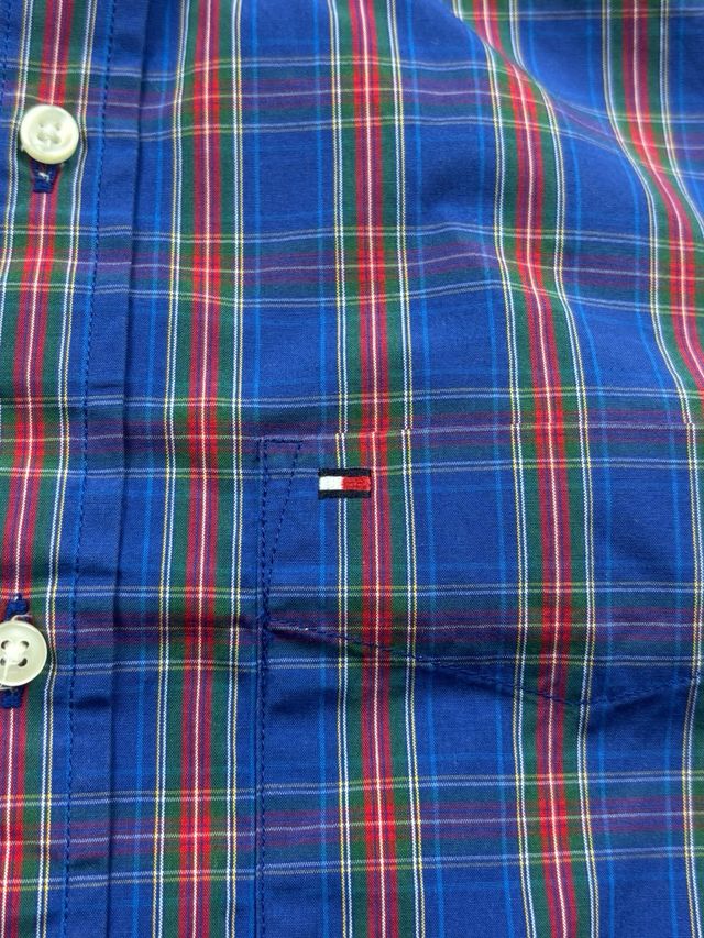 Camicia Tommy Hilfiger blu e rossa XS Regular Fit
