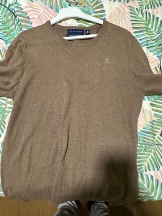 Jersey Scalpers M Marrón Algodón Cachemira