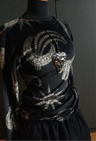 Abito lungo velluto nero