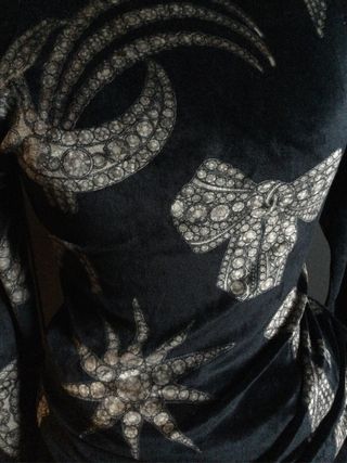 Abito lungo velluto nero