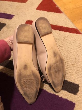 Bailarinas Zara Bicolor Beige y Negro