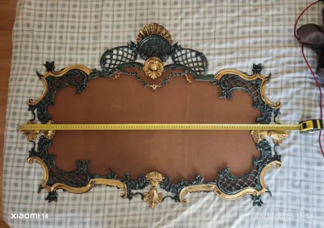 Marco decorativo vintage metal y madera