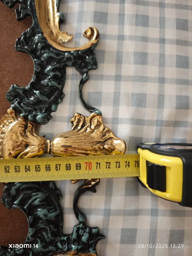 Marco decorativo vintage metal y madera