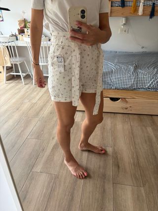 Shorts vaqueros estampados mujer