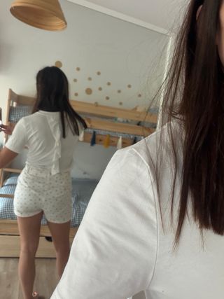 Shorts vaqueros estampados mujer