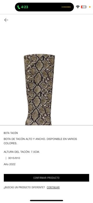 Botas altas Zara estampado serpiente