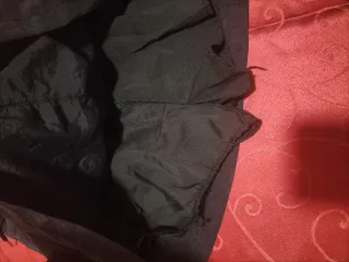 Falda pantalón negra con bolsillos