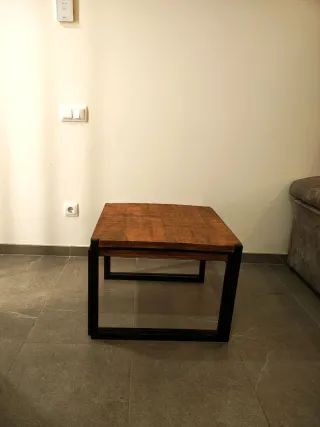 Mesitas de centro madera y metal