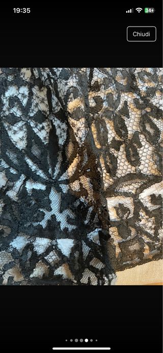 Antico foulard in pizzo nero