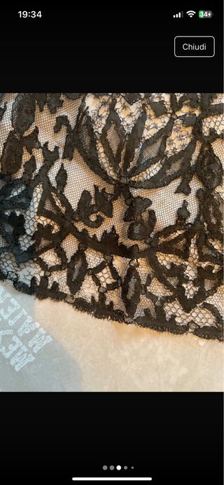 Antico foulard in pizzo nero