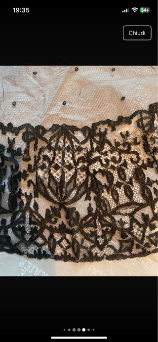 Antico foulard in pizzo nero