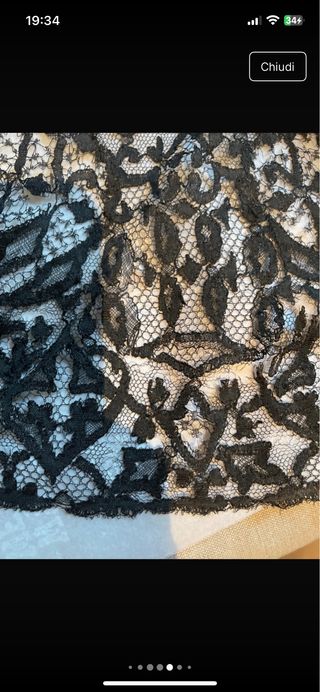 Antico foulard in pizzo nero