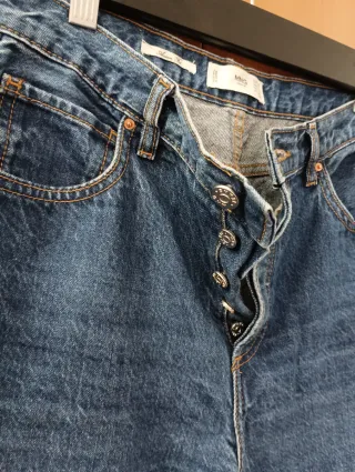 Pantalón Mango Pierna Ancha Talla M